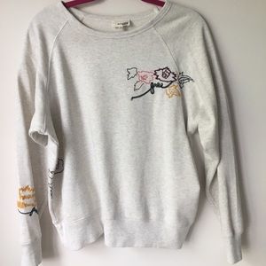 Aritzia Floral Embroidered Sweatshirt